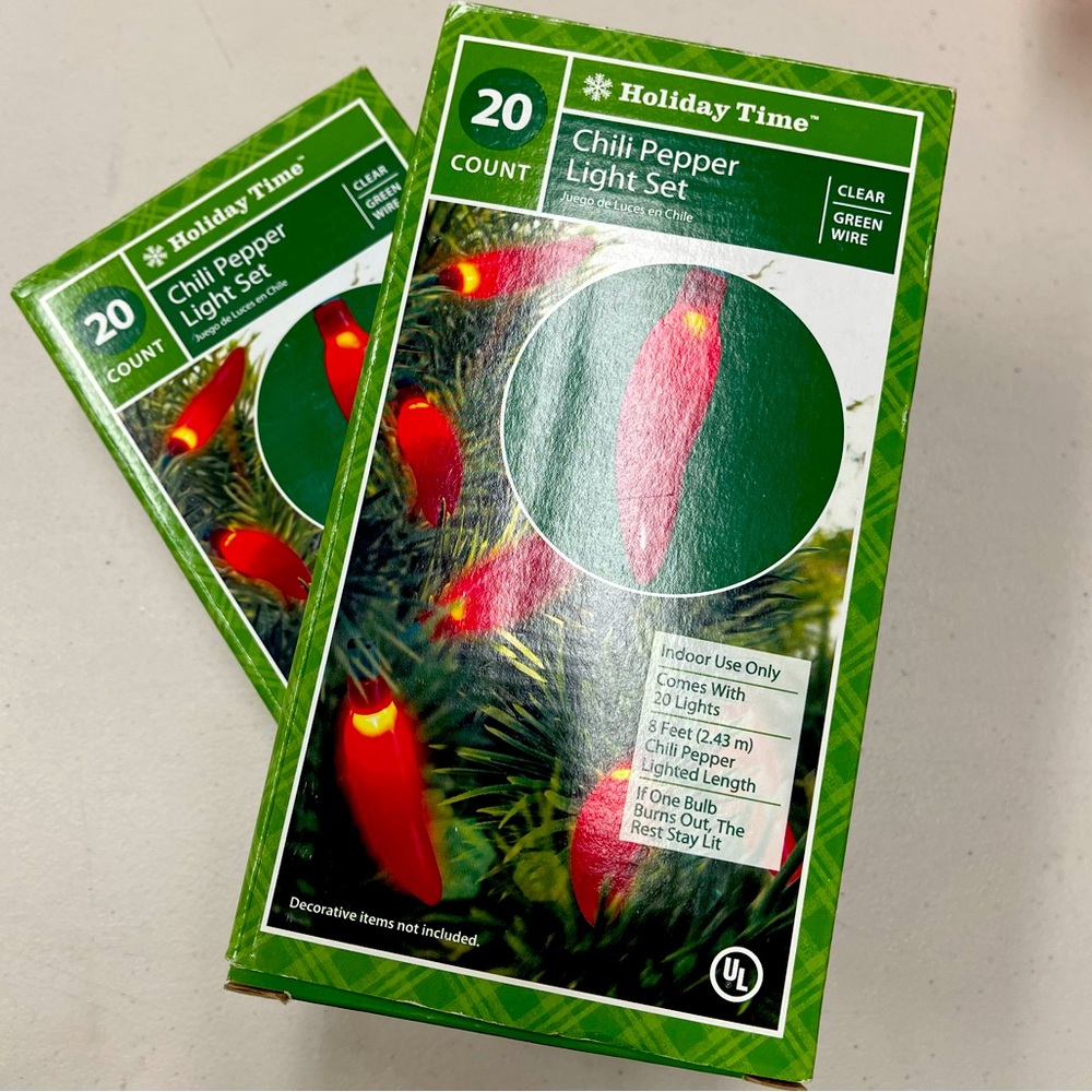 Holiday Time Chili Pepper Light Set (2 packs)